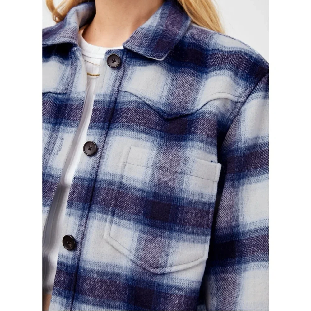 Rails Tripp Plaid Flannel Shirt Jacket Azure Shaphire Blue, size XXL - Picture 14 of 14